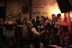 Some of our best dressed art monkeys... One of the crowd incurred Tawdry's wrath by dressing as a f%¢kin hippy