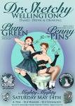 The sensuous siren Plum Green down from Auckland and pin-up delight Penny Pins provided a sensational afternoon of music, burlesque  and drawing. What a perfect mix. Poster illustration by Fifi Colston