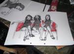 In May 2009 Dr. Sketchy Wellington welcome the amazing One Night Stands, a fabulous singing, dancing, comic trio. Three swell gals.