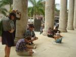 Sketching at the steps of the Sidney and Berne Davis Art Center.