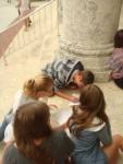 Artists of all ages joined us to sketch at the steps of the Sidney and Berne Davis Art Center.