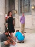 Artists of all ages joined us to sketch at the steps of the Sidney and Berne Davis Art Center.