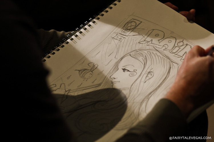 Sketch of Stoya as Death at Dr. Sketchy Philly. Photo by Lauren Goldberg