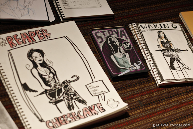 Sketch of Stoya as Death at Dr. Sketchy Philly. Photo by Lauren Goldberg