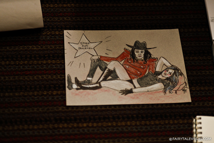 Sketch of Stoya as Death at Dr. Sketchy Philly. Photo by Lauren Goldberg