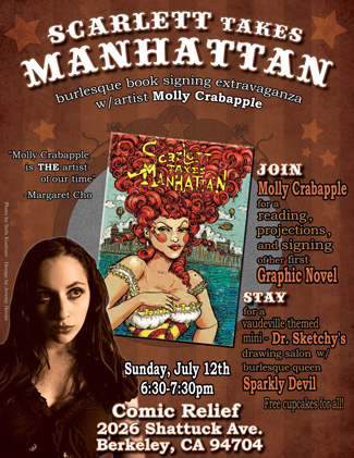 Scarlett Takes Manhattan release party flier